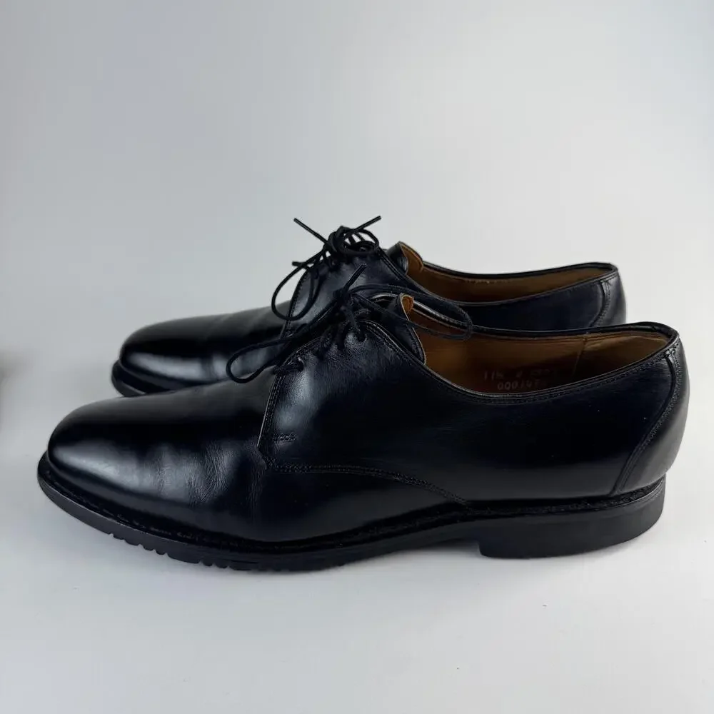 Allen Edmonds Joplin Shoes Mens Size 11.5 D Black Leather Derby Dress Oxford